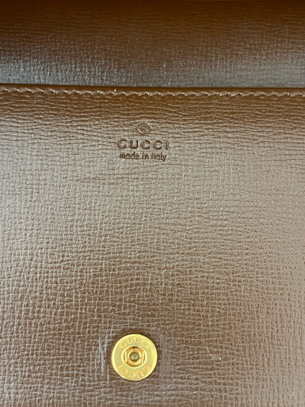 Gucci Brown/Beige GG Canvas Horsebit Chain Wallet - Picture 5 of 9